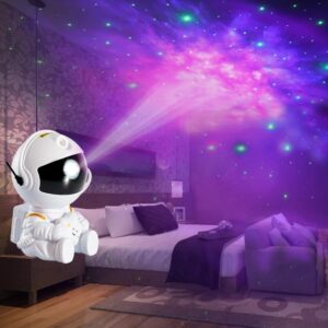 Mini Astronaut Space Star Projector Nebula 360 Adjustable Head Night Lamp (12.4 cm, White)